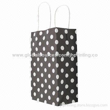 White Dot Kraft Paper Bag, Made of 120gsm White Kraft Paper, OEM Orders are Welcome
